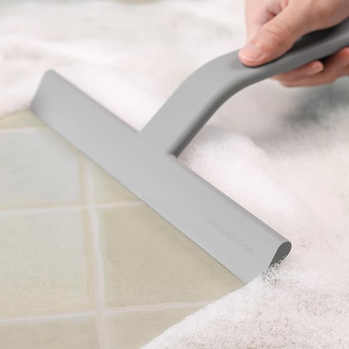 JustHang Shower Squeegee with Built-in Hook, 10-Inch Gray | Award-Winning Design - Image 8