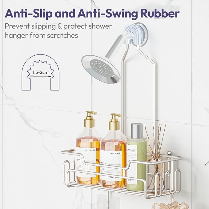 SWTYMIKI Bathroom Shower Caddy Hanging - Image 4