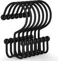 Shower Curtain Hooks, Durable Rust Proof Black Shower Curtain Hooks, Shower by Goowin