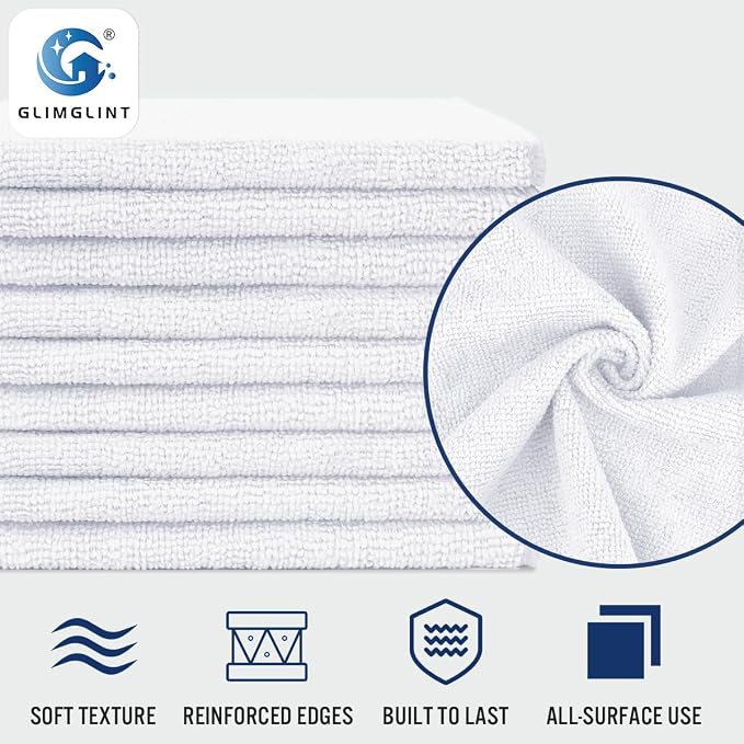 GLIMGLINT Microfiber Cleaning Cloth, 150 Pack Towels - Image 3