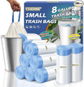 Medium 8 Gallon Trash Bags Drawstring, 1.2 Mil, Strong Garbage Can Liners by TFORING%C2%AE