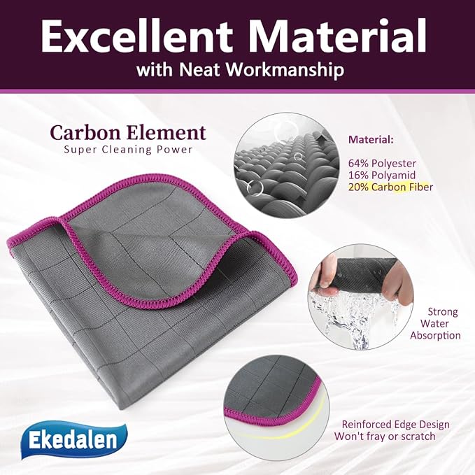 Ekedalen Microfiber Cleaning Cloth Lint Free Glass Polish - Image 3