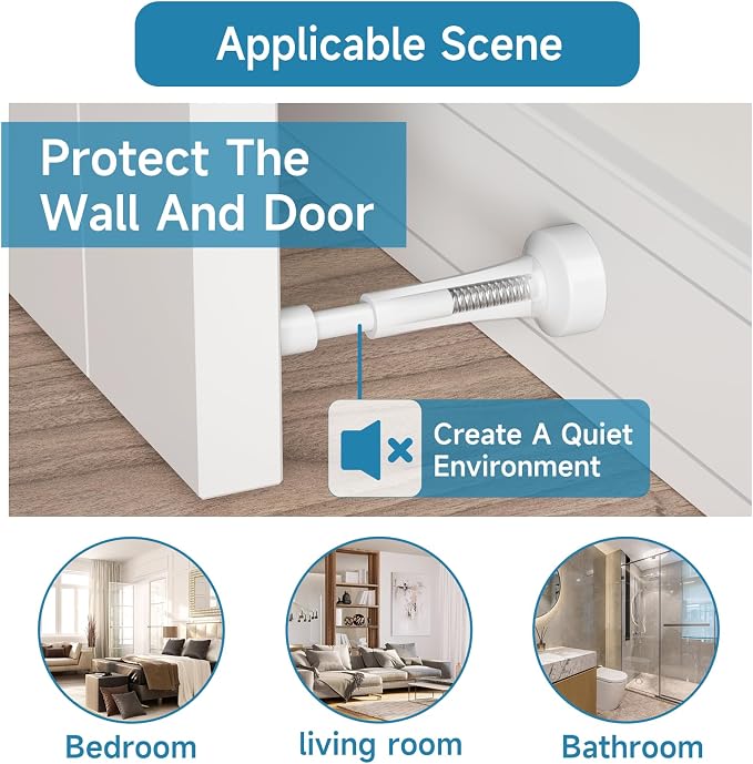 2PCS Spring Door Stoppers for Wall - Image 5