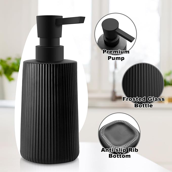 2 Pack Glass Small Soap Dispenser - Image 3