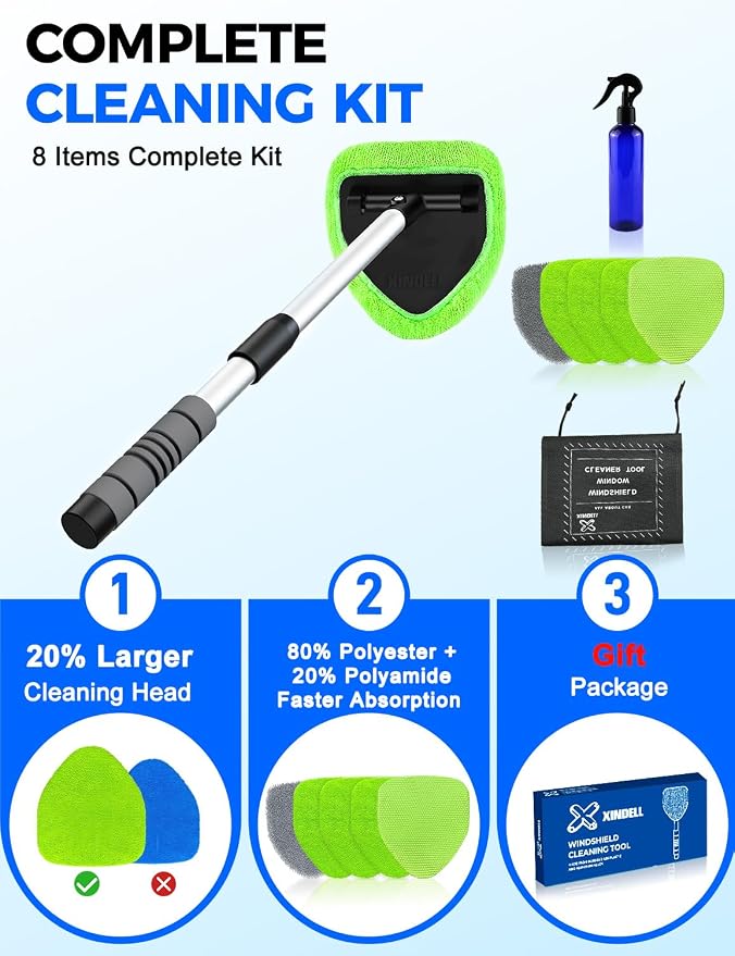XINDELL 24-inch Windshield Cleaner Tool – Upgrade Large Head Car - Image 5