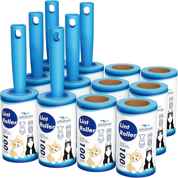 Lint Rollers for Pet Hair Extra Sticky, 1200 Sheets Mega Value Set Lint Rollers by AlbatrossHealthNewEngland