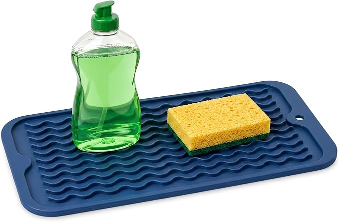 ZLR Silicone Sink Caddy & Sponge Holder, Midnight Blue | Sink Organizer by ZLR