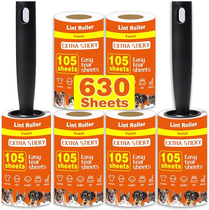 Yvnicll 630 Sheets Extra Sticky Lint Rollers by Unknown