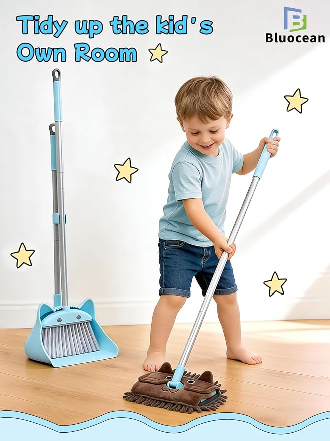 28'' Kids Mini Broom with Dustpan & Mop Set - Image 7