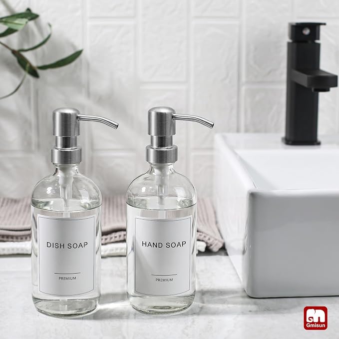 GMISUN Glass Soap Dispenser - Image 4