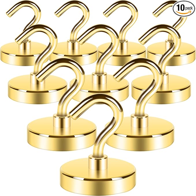Neosmuk Magnetic Hooks, 130lb Heavy Duty, 10 Pack by Neosmuk