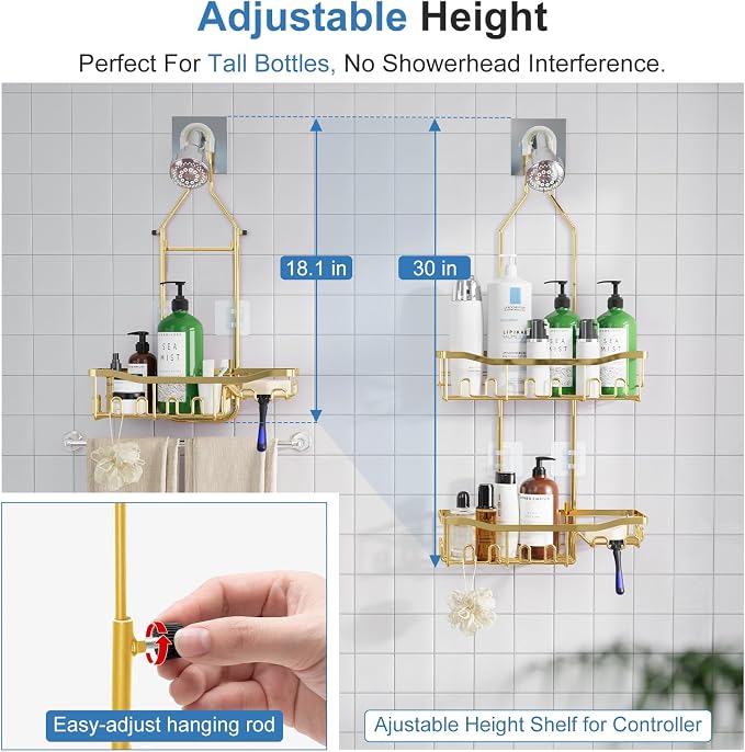 Shower Caddy, Extended Length Shower Organizer - Image 4