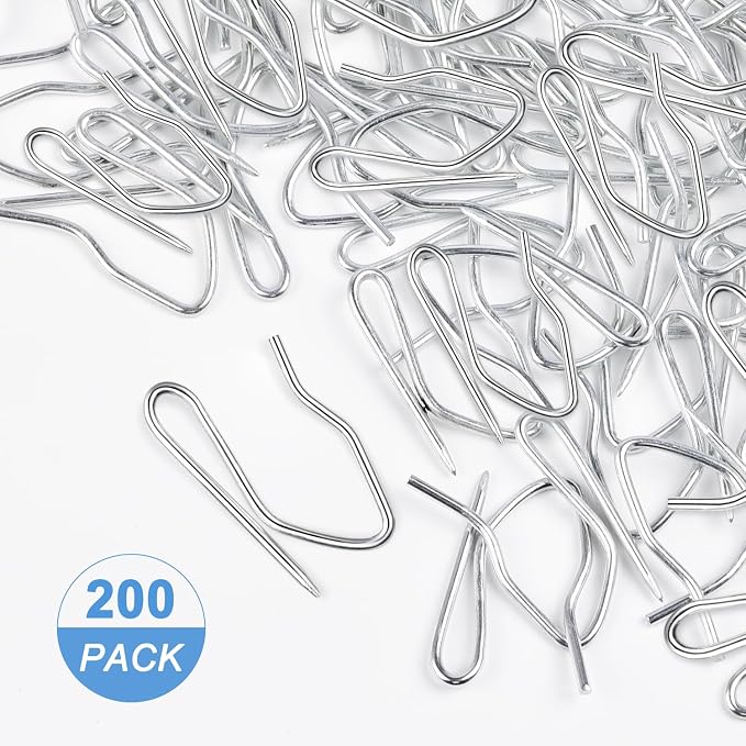Sopito 200Pcs Curtain Hooks for Door Window Shower Curtain, Durable Metal - Image 5