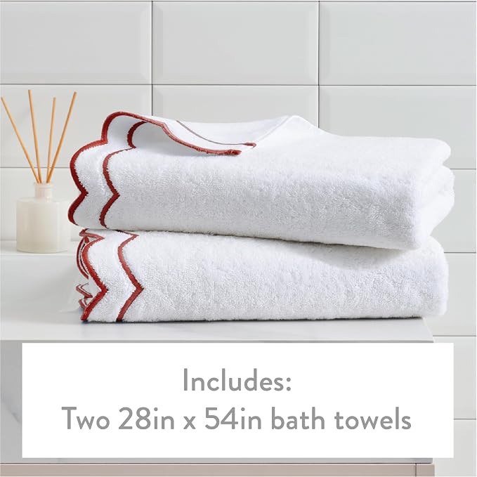 Peri Home 2 Piece Cotton Bath Towel Set, Embroidered - Image 4