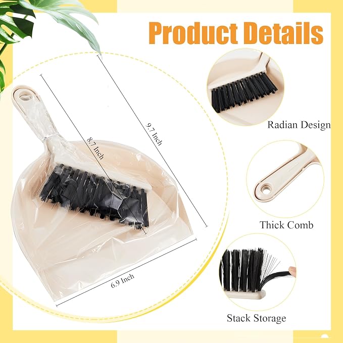 Sliner 18 Pack Mini Dustpan Brush Set Small Broom Set Bulk - Image 3