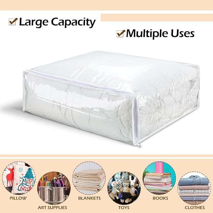 Shappy 6 Packs Clear Plastic Storage Bags - Image 7