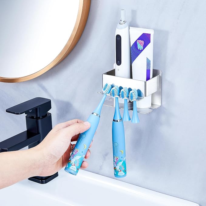 Toothbrush Head Holders, Electric Tooth Brush Head Holder, Adhesive Toothpaste - Image 6