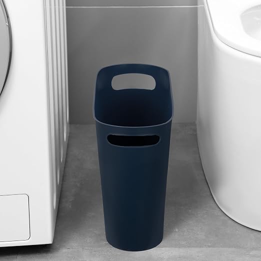 rejomiik Small Bathroom Trash Can, 3.5 Gallon Slim Garbage Can, 2 Pack Navy | - Image 3