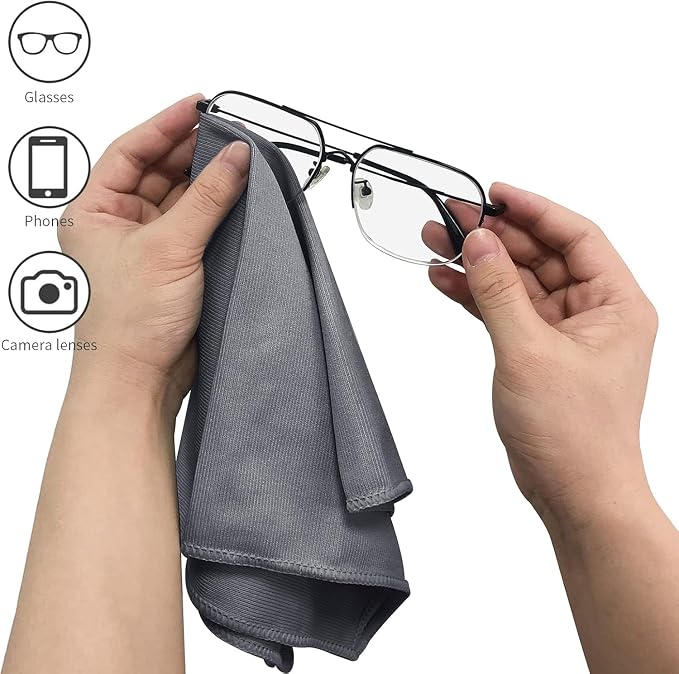 Puomue 6 Pack Microfiber Glass Cleaning Cloth, 16 Inch X 16 Inch, Lint Free - Image 5