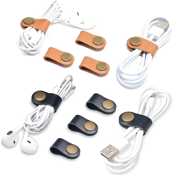 CAILLU Leather Cord Organizer, Cable Ties by CAILLU