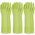 Rubber Dishwashing Gloves, Non-Slip Kitchen, 3 Pairs | Korean natural latex by QualityKitchenandHome