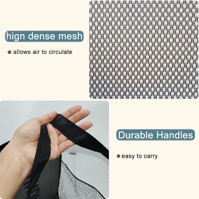 2Pack Mesh Pop Up Laundry Hamper, Foldable Laundry Basket - Image 6