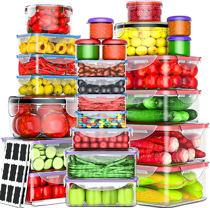 RockBerry 50 Pcs Large Food Storage Containers by RockBerry
