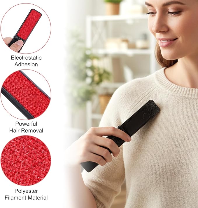 4 Pack Foldable Travel Lint Brush, Reusable Lint Brushes - Image 4