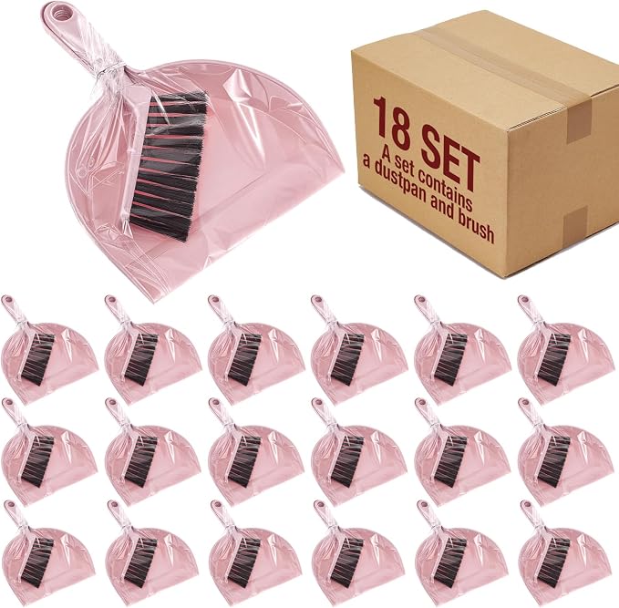 Sliner 18 Pack Mini Dustpan Brush Set Small Broom Set Bulk by Sliner