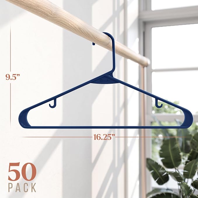Plastic Hangers 50 Pack Navy - Image 2