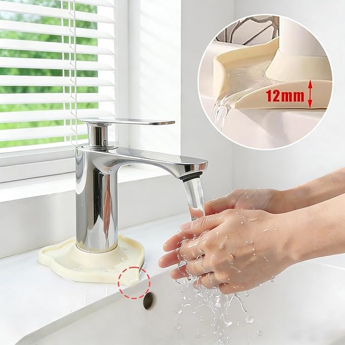 Compact Silicone Kitchen Sink Faucet Splash Proof Mat, Tap Water Diversion - Image 6