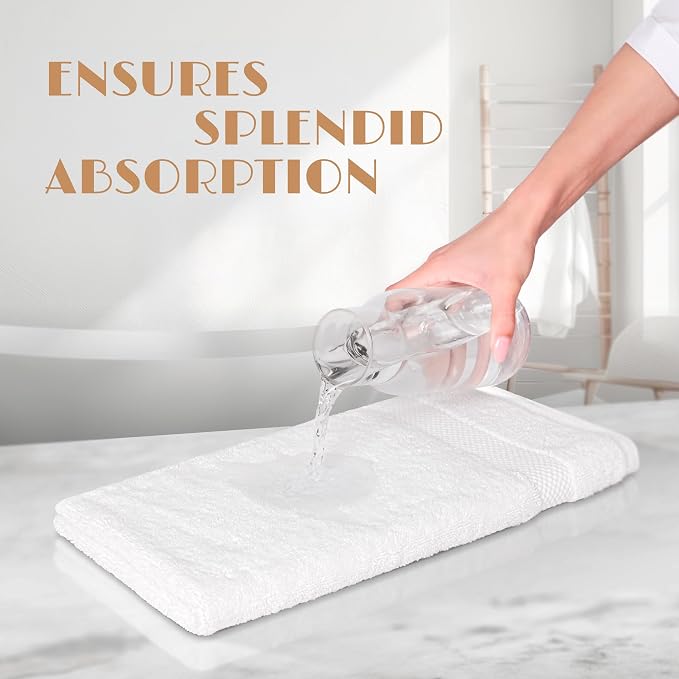 White Hand Towels Set for Bathroom, 12 Pack - Image 5
