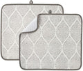 FRESHMINT Dish Drying Mats 2 Pack, Modern Medallion | Quick Dry, Ultra Absorbent by FRESHMINT