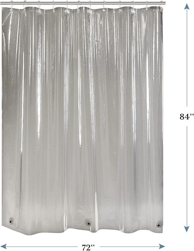 AmazerBath Extra Long Shower Curtain Liner, 72x84 Plastic Shower Curtain Liners - Image 7