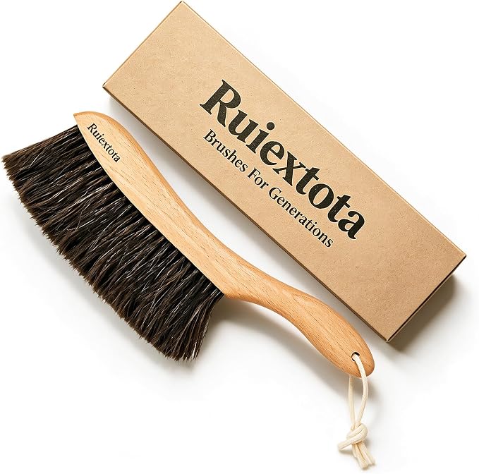 Natural Horsehair Bed Brush, Soft Bristle Dust Brush by Unknown