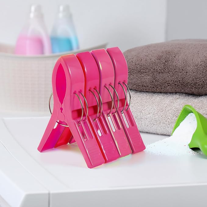 JABINCO Beach Towel Clips 8 Pack Large Chair Clips - Image 4
