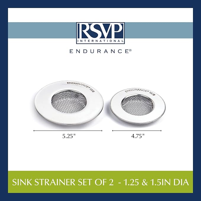 RSVP International Stainless Steel Kitchen Sink Strainer, Food Scrap Trap - Image 5