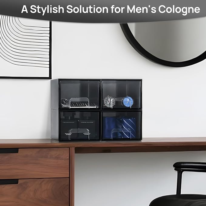 Vtopmart Black Small Stackable Storage Drawers - Image 4