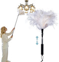 Extendable Feather Duster 22–47 Inch, Long Handle Ceiling Fan Duster by Unknown
