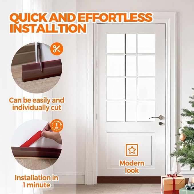 Holikme Under Door Draft Stopper 41inch Weather Stripping Door Seal - Image 6