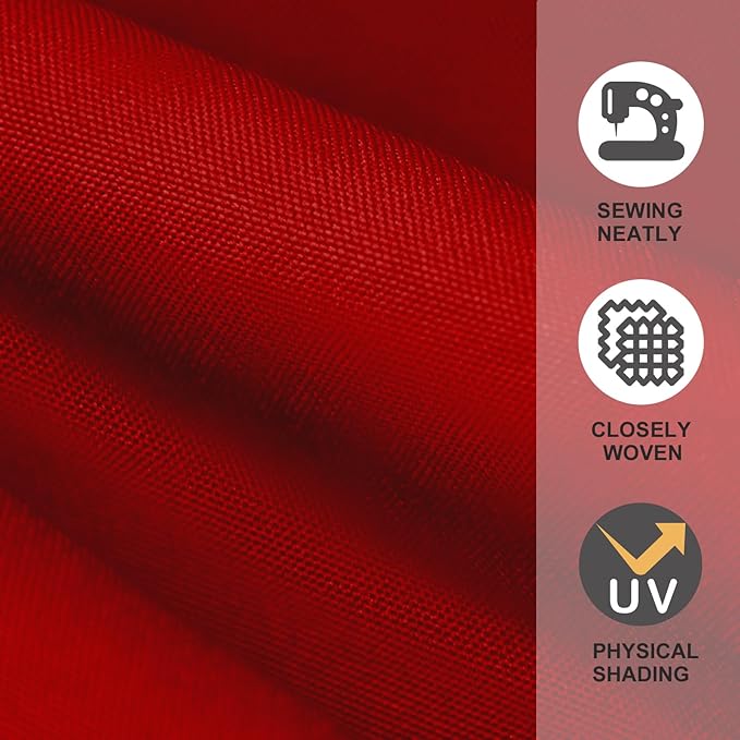EliteShade USA 9FT Patio Umbrella Replacement Covers 8 Ribs Market Umbrella Canopy Cover (CANOPY ONLY) (Red)