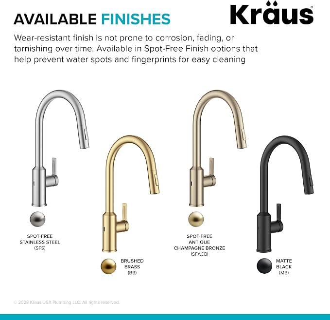 KRAUS Brushed Brass Touchless Pull Down Kitchen Faucet KSF-2830BB | - Image 16