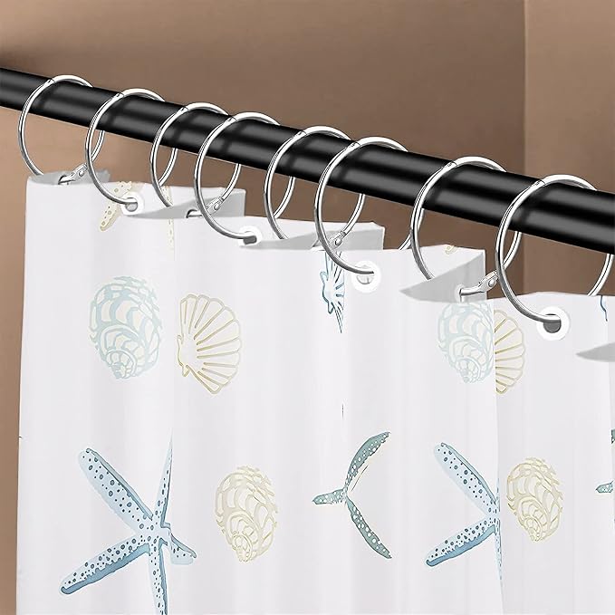 Shower Curtain Hooks Rings, Glide Smoothly Round Shower Rings - Image 2