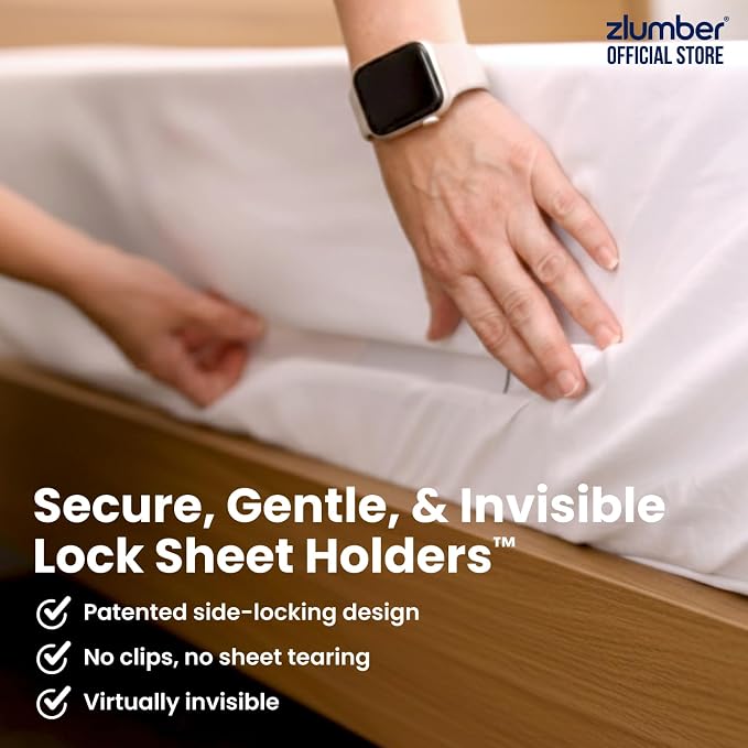 Zlumber Sidelock Bed Sheet Holder, Side Sheet Holder - Image 6