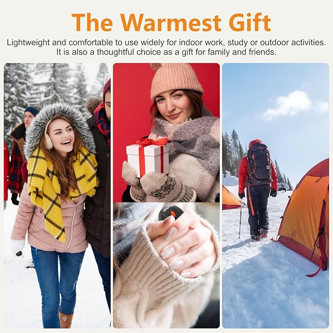 Hand Warmers Rechargeable 2Pack,14000mAh Electric Hand Warmers with Charging Case,Quick Charge Portable Heater,Gifts for Christmas,Winter,Outdoor,Camping,Hunting Accessories