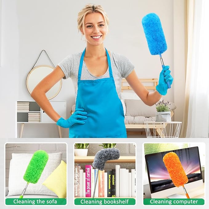 4 Pack Small Microfiber Feather Duster, - Image 7