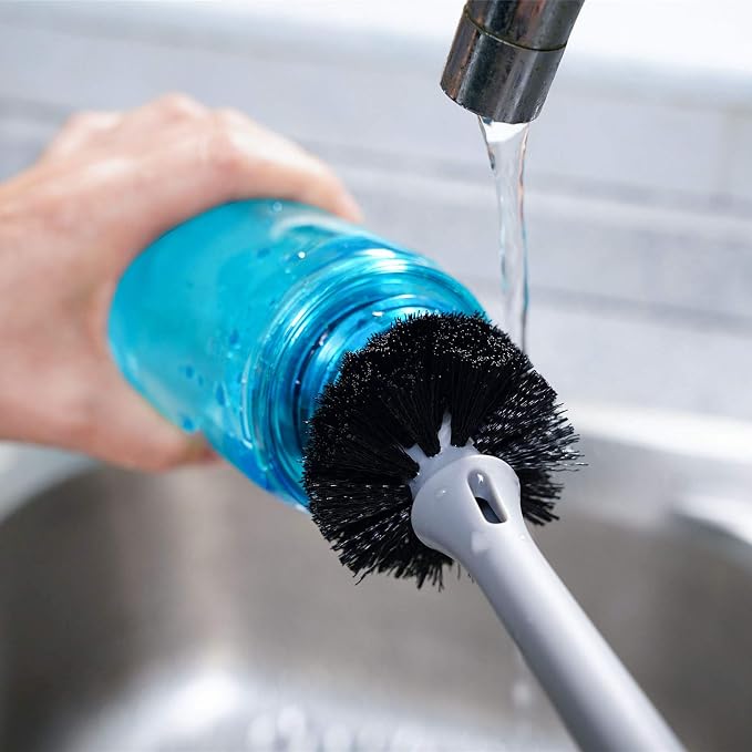 MOSOLAN 2-in-1 Bottle Brush and Straw Cleaner Brush, 2 Pack | Long Handle Water - Image 8