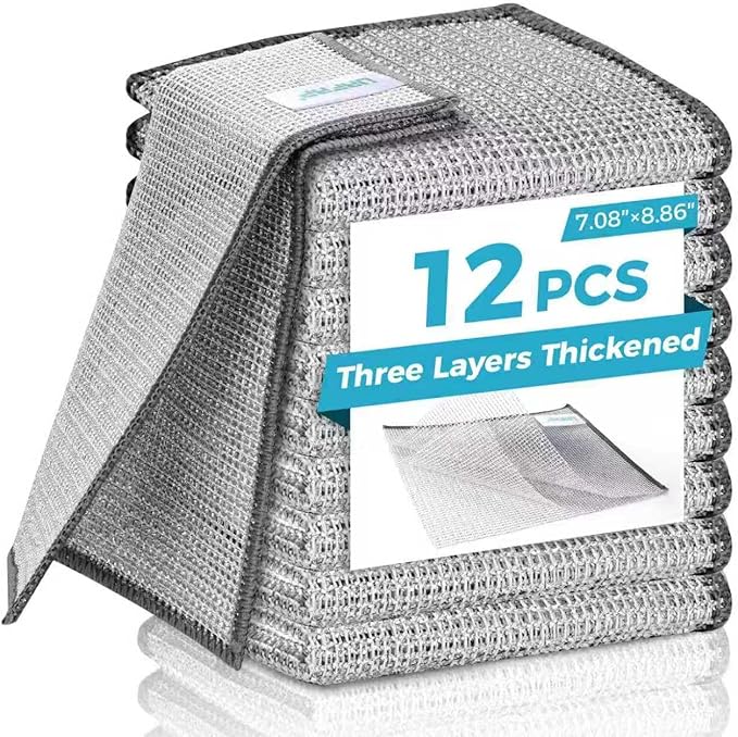 Forggon Non Scratch Wire Dishcloth, New Upgrade 3-Layer, 7.08"X8.86" | by Unknown