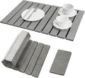 Large Stone Dish Drying Mat for Kitchen Counter, Natural Quick Dry Stone Dishes by Dropereum