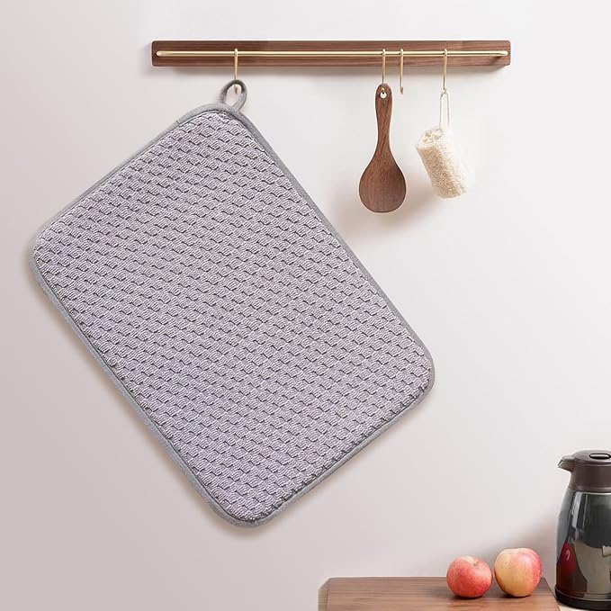 Dish Drying Mats for Kitchen Counter 2 Pack, Dish Drying Pad Absorbent | - Image 6